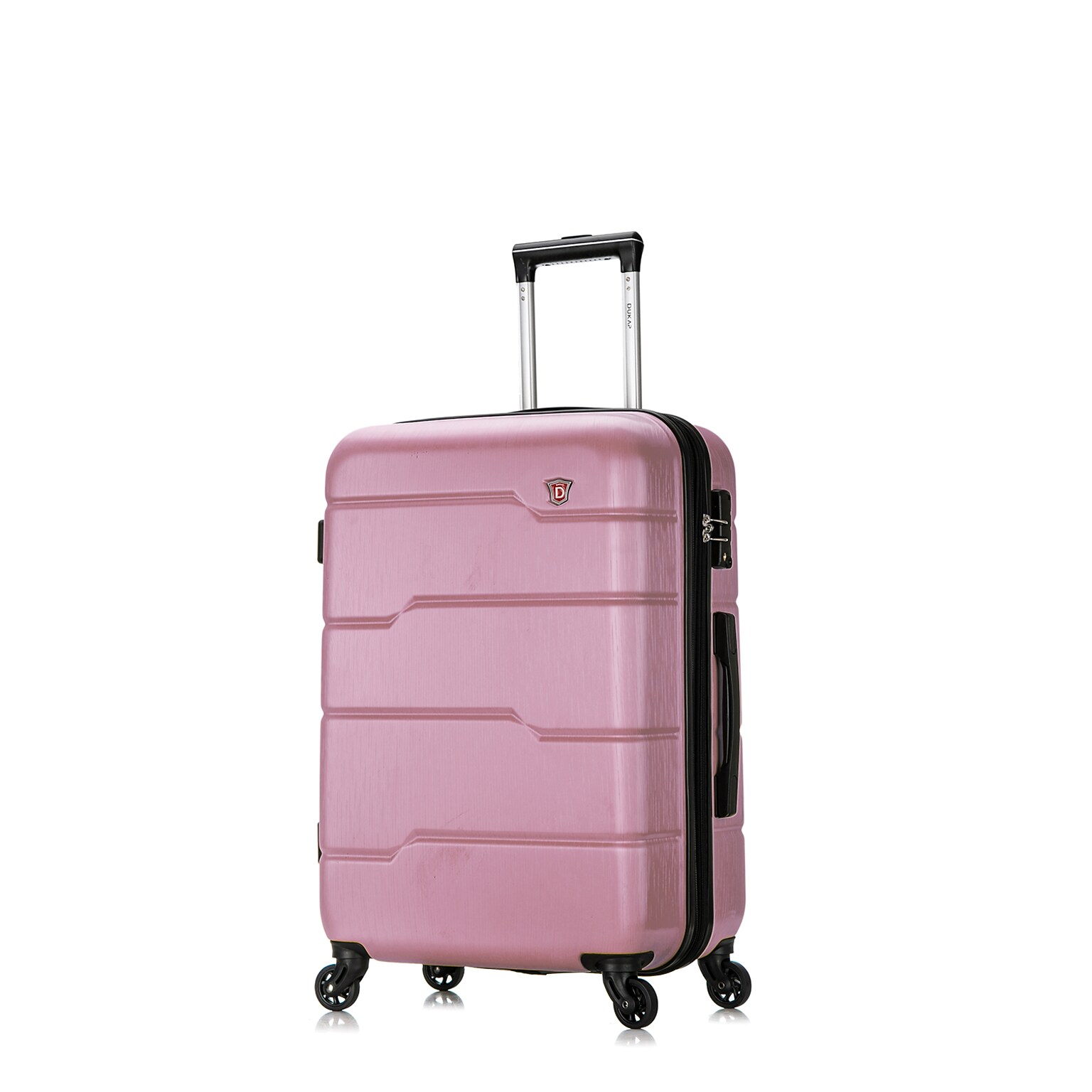 DUKAP Rodez 24 Hardside Suitcase, 4-Wheeled Spinner, TSA Checkpoint Friendly, Rose Gold (DKROD00M-ROS)