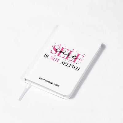 Custom Prestige Cardboard Journal Notebook, White 3.5 x 5.5