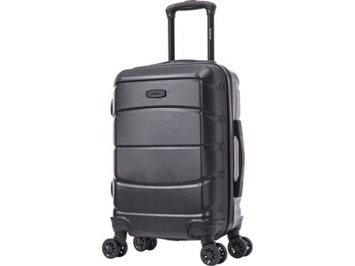 DUKAP Sense 20 Hardside Suitcase, 4-Wheeled Spinner, TSA Checkpoint Friendly, Black (DKSEN00S-BLK)