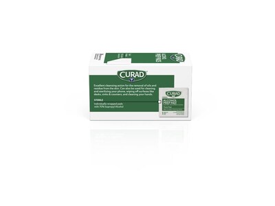 Curad 1" x 1" Alcohol Pads, 200/Box, 20 Boxes/Carton (CUR45581RBIXX)