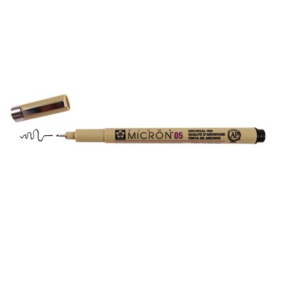 Sakura Pigma Micron Pen, Fineliner, Black Ink, 6/Pack (SAKXSDK0549-6)