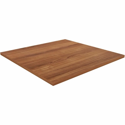 Lorell Essentials Series 36”W x 36”D 1” Thickness Square Table Top, Laminate, Walnut (LLR69961)