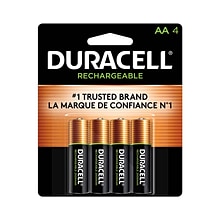 Duracell Rechargeable AA Batteries, 4/Pack (DX1500B4N001)