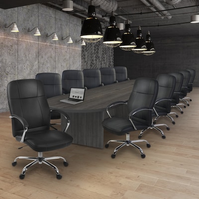 Regency Legacy 192W x 52D Racetrack Shaped Conference Table with Grommets, Ash Grey (LCTRT19252AG)