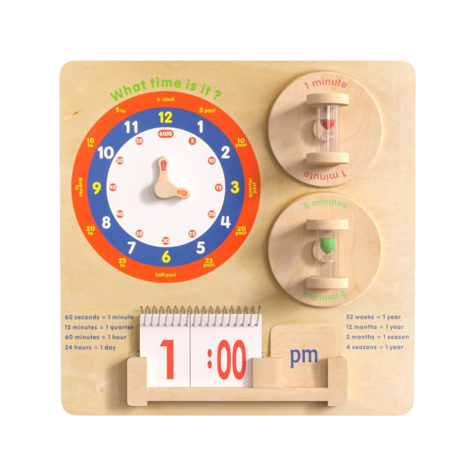 Flash Furniture Bright Beginnings Telling Time STEAM Wall Activity Board (MK-ME09609-GG)