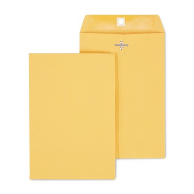 Staples 11.5 x 14.5 Kraft Clasp Catalog Envelopes, Brown, Heavyweight Metal Clasp & Gummed Seal, 100/Box