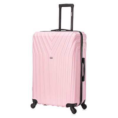 InUSA Vasty 30.31 Hardside Suitcase, 4-Wheeled Spinner, TSA Checkpoint Friendly, Pink (IUVAS00L-PNK)