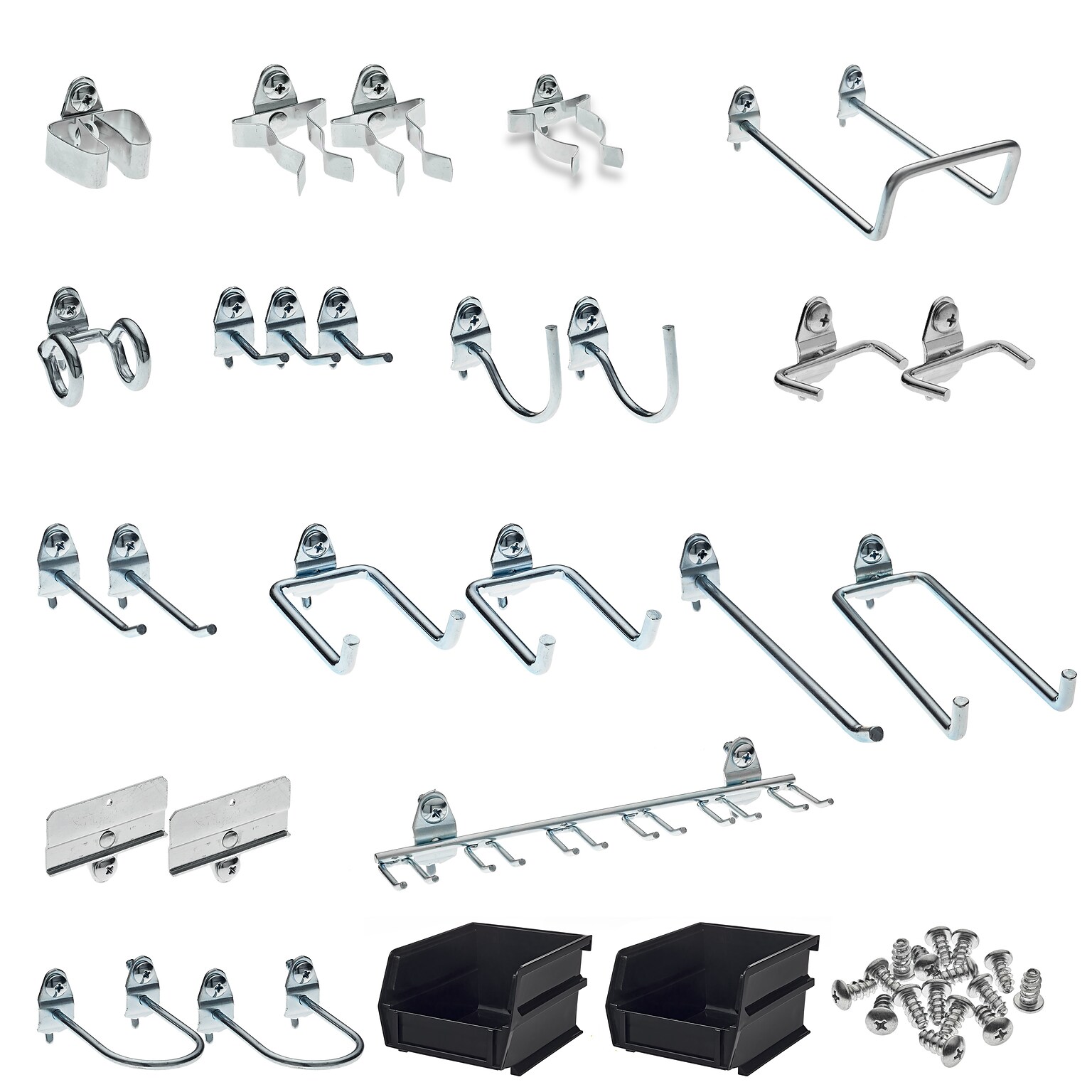Triton Products DuraHook Kit, 24 Assorted Pegboard Hooks and 2 Bins (76901)