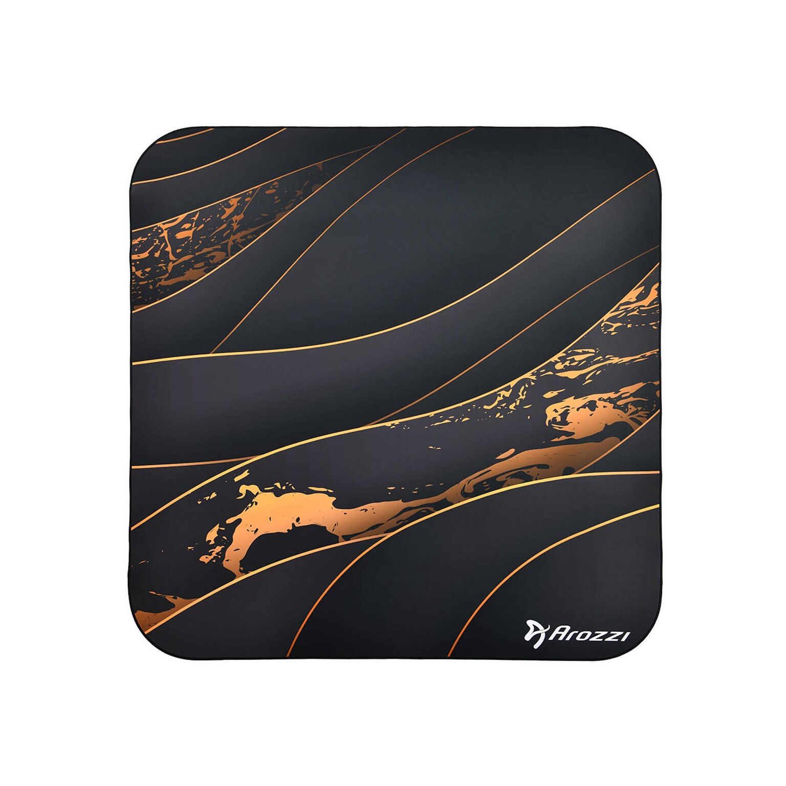 Arozzi ZONA Quattro Collection Carpet & Hard Floor Chair Mat, Black/Gold (AZ-ZONA-QTRO-BKGD)