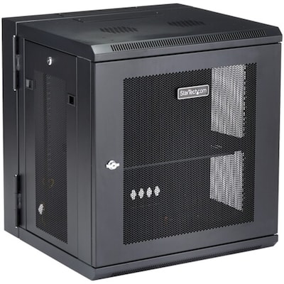 StarTech Network Rack Enclosure 19 Cabinet, Black (RK12WALHM)
