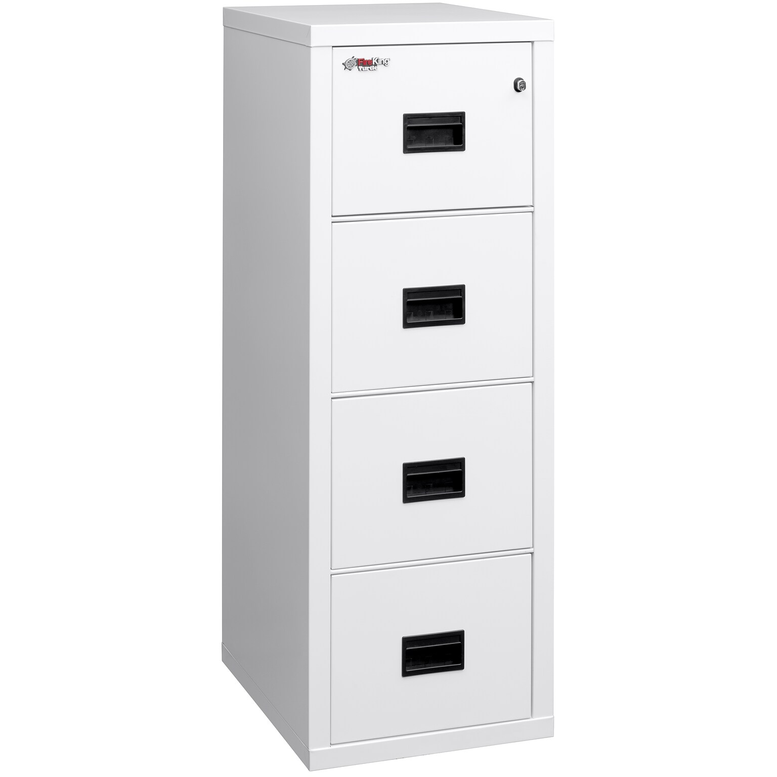 FireKing Turtle 22 4-Drawer Vertical File Cabinet, Fire Resistant, Letter/Legal, Artic White (4R1822-CAW)