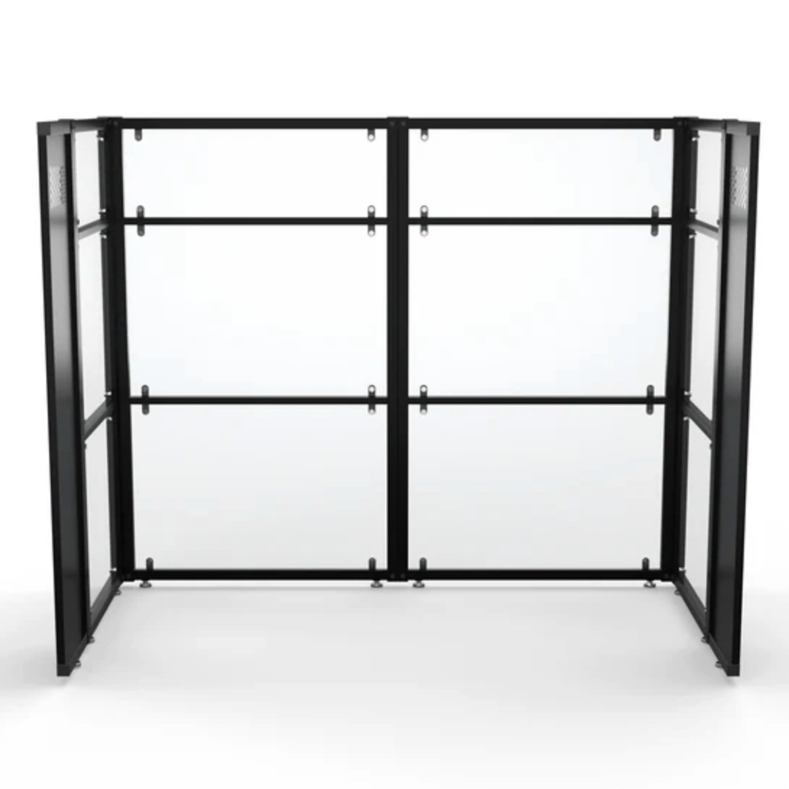 VersaDesk WorkNest 66H x 81W U-Shaped Cubicle Panel Workstation, Black (WNCC-7248-B)