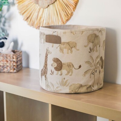 Kendi Safari Print Storage Bin