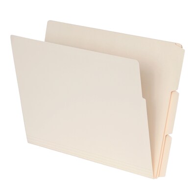 Pendaflex End Tab File Folder, 1/3-Cut Tab, Assorted, Letter Size, Manila, 100/Box (1007001)