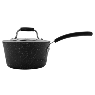 THE ROCK by Starfrit Terra Aluminum 2-Qt. Saucepan, Black (060308-002-0000)