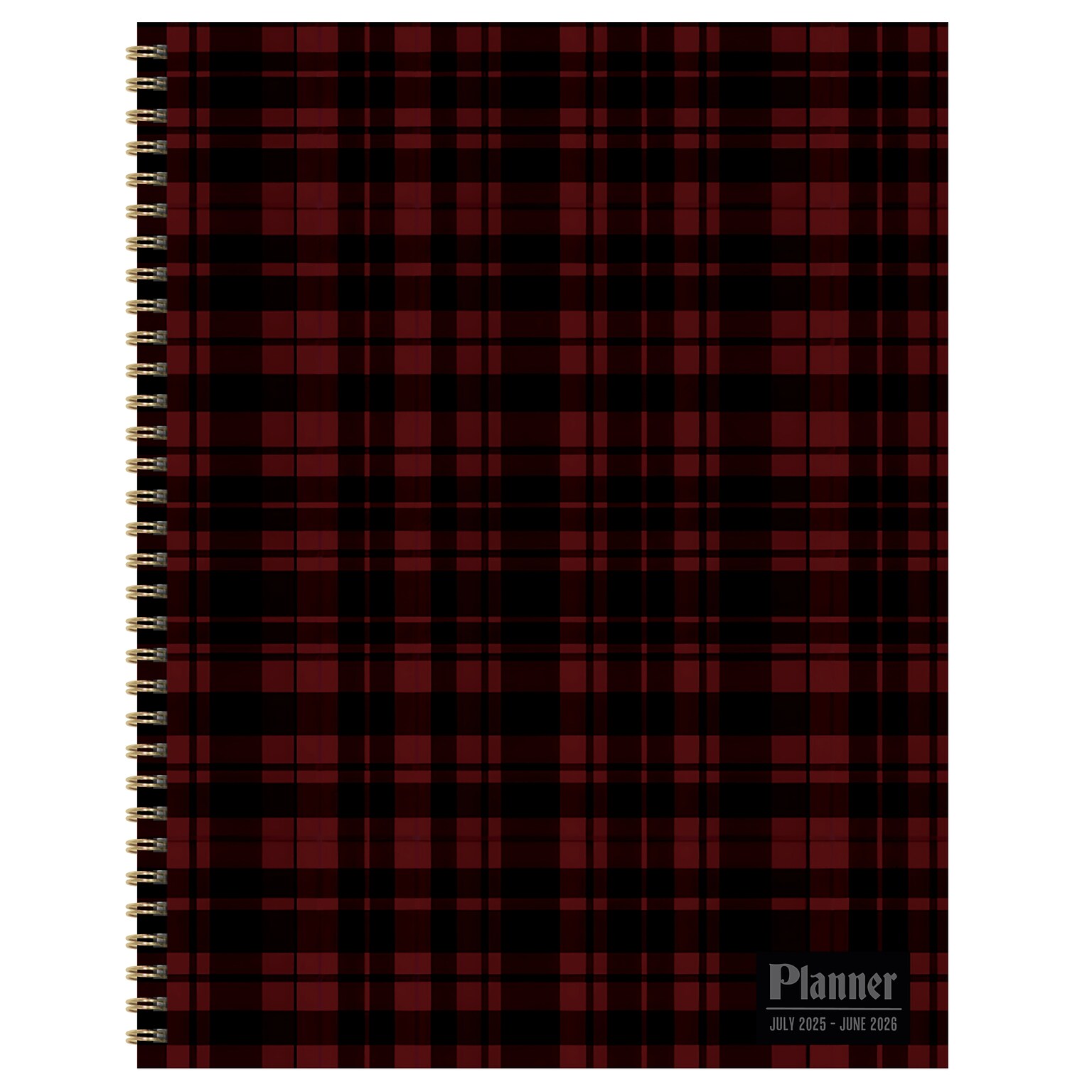 2025-2026 TF Publishing Gwen Plaid 9 x 11 Academic Year Weekly & Monthly Planner, Paperboard Cover, Multicolored (AY26-9710)