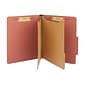 Staples® Recycled Pressboard Classification Folder, 2-Dividers, 2 1/2" Expansion, Letter Size, Brick Red, 20/Box (ST614617-CC )