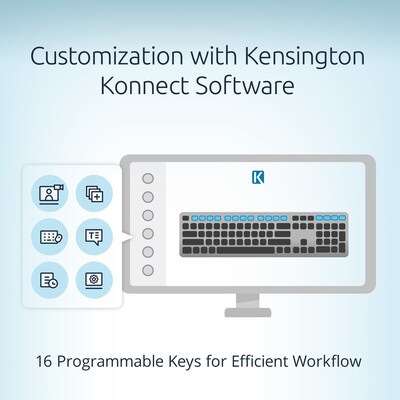 Kensington KB535 EQ Wireless Keyboard, Black (K75408NA)