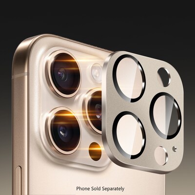 SaharaCase Ultra-Strong Camera Lens Protector for Apple iPhone 16 Pro and 16 Pro Max, Desert Titanium, 2/Pack (ZD00164)