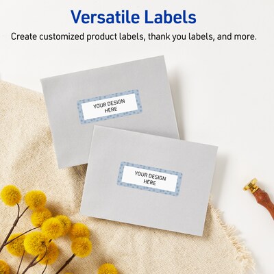 Avery Laser/Inkjet Rectangle Multipurpose Labels, 1" x 2-5/8", White, 160/Pack (S00F8H)