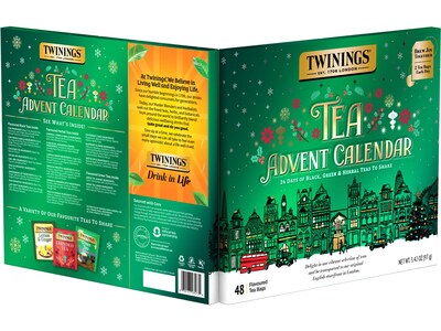 Twinings Tea Advent Calendar Assorted Tea Bags, 48/Box (F18323)