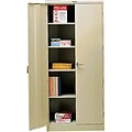Tennsco® Deluxe Steel Storage Cabinet; Non-Assembled, 78Hx36Wx24D, Putty