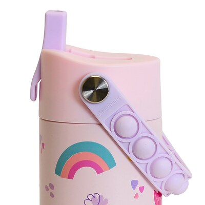 Elemental Core Pop Stainless Steel Double Wall Insulated Water Bottle, 18 oz., Unicorn Rainbow (EBC18UR23P)