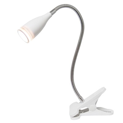 Creekwood Home Sleek Essentials 17.25 Adjustable Basic Clip On LED Light with Flexible Gooseneck, W