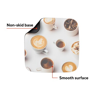 Staples TECH Non-Skid Mouse Pad, COFFEE SHOP (ST63284)