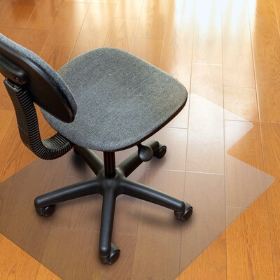 Floortex Valuemat Basic Vinyl Hard Floor Chair Mat with Lip, 36" x 48", Clear (NRCMFLVS0036)