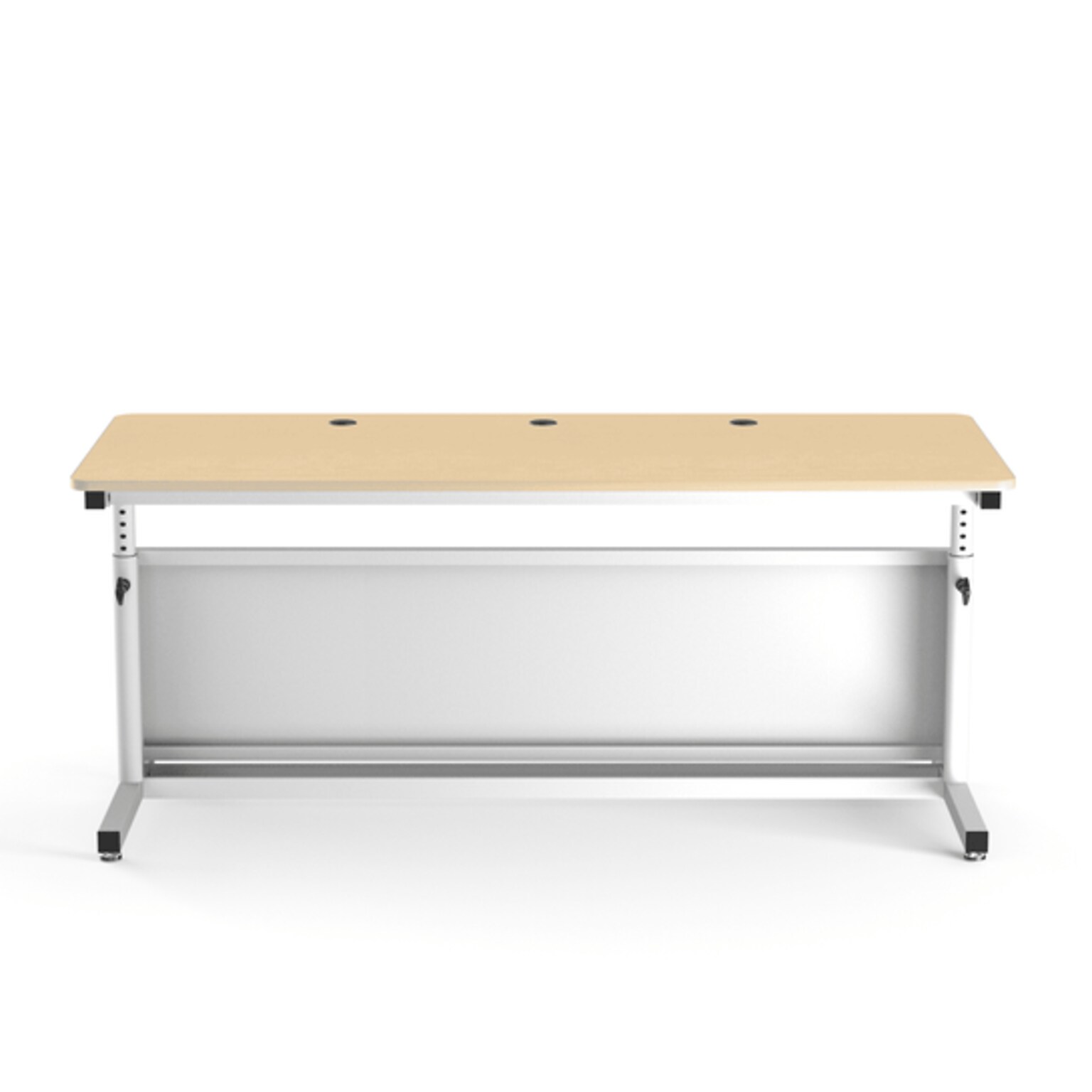 VersaDesk Deluxe 72W Manual Adjustable Standing Computer Table, Maple/White (CTL7230-WM)
