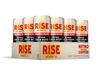 RISE Brewing Co. Original Black Nitro Cold Brew Coffee, 7 oz., 12/Carton (FG-SS-001-007-012)