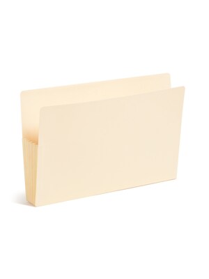 Smead Recycled Reinforced File Pocket, 5" Expansion, Legal Size, Manila, 10/Box (76174)