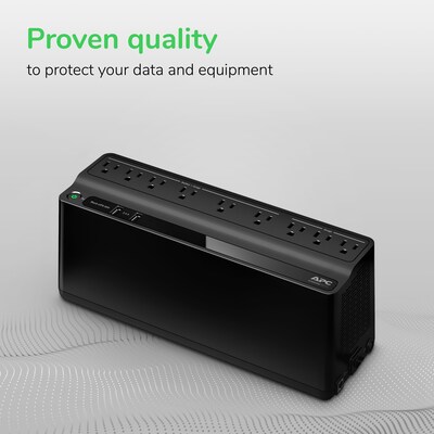 APC Back-UPS 850VA 9-Outlet Battery Backup & Surge Protector, Black (BE850G2)