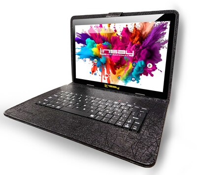 Linsay Octa Core 10.1" Tablet, 4GB RAM, 128GB Storage, Android 13, Bundled with Oracle Keyboard Case, Briefcase and Stylus Pen