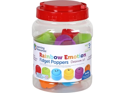 Learning Resources Rainbow Emotion Fidget Poppers Classroom Set (LER5572)