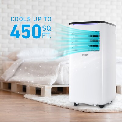 Coby 115-Volt 10,000 BTU (7,100 BTU DOE) Portable Air Conditioner, with Remote, White (CBPAC710)