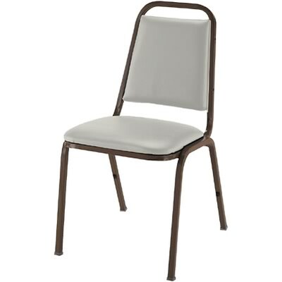 KFI® Vinyl Dome Seat Stacking Chairs; Gray Vinyl/Mocha Frame