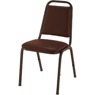 KFI® Vinyl Dome Seat Stacking Chairs; Brown Vinyl/Mocha Frame