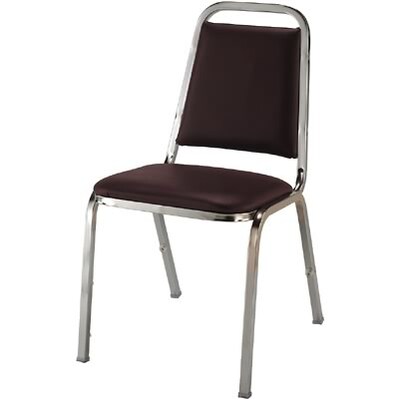 KFI® Vinyl Dome Seat Stacking Chairs; Burgundy Vinyl/Chrome Frame