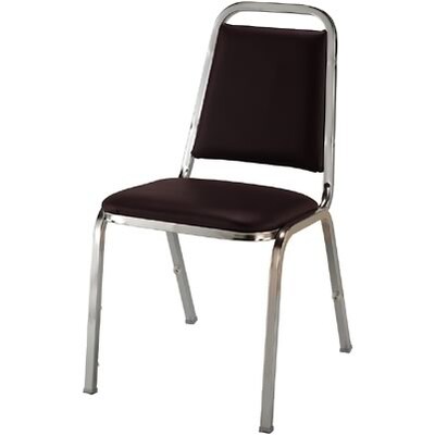 KFI® Vinyl Dome Seat Stacking Chairs; Black Vinyl/Chrome Frame