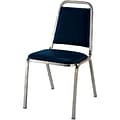 KFI® Vinyl Dome Seat Stacking Chairs; Blue Vinyl/Chrome Frame