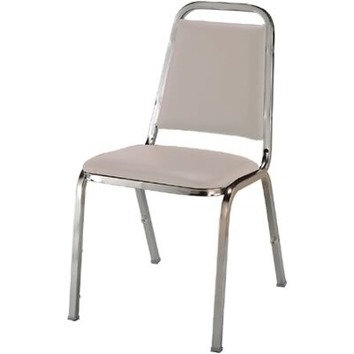 KFI® Vinyl Dome Seat Stacking Chairs; Gray Vinyl/Chrome Frame