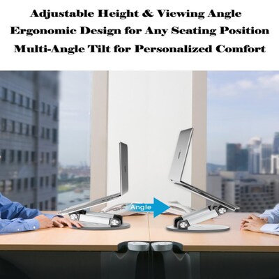 MyBat Pro Ergonomic Push-Button Laptop Holder Adjustable Clear Heavy-Duty Stand