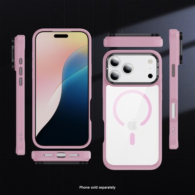 SaharaCase Raider Series MagSafe Phone Case for iPhone 17 Pro, Shock Absorbing, Desert Rose (CP00983)