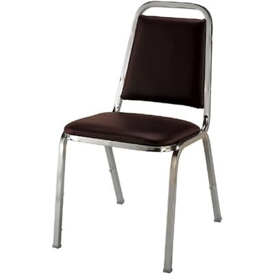 KFI® Vinyl Dome Seat Stacking Chairs; Brown Vinyl/Chrome Frame