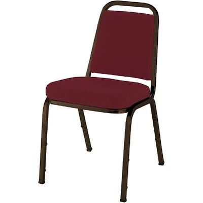 KFI® Crown Seat Fabric Stacking Chairs; Cabernet Fabric/Mocha Frame