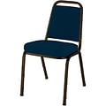 KFI® Crown Seat Fabric Stacking Chairs; Blue Fabric/Mocha Frame