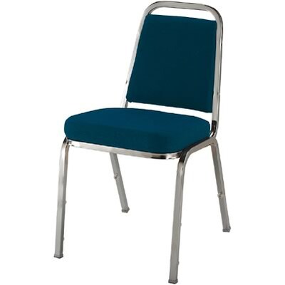 KFI® Crown Seat Fabric Stacking Chairs; Blue Fabric/Chrome Frame