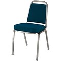 KFI® Crown Seat Fabric Stacking Chairs; Blue Fabric/Chrome Frame